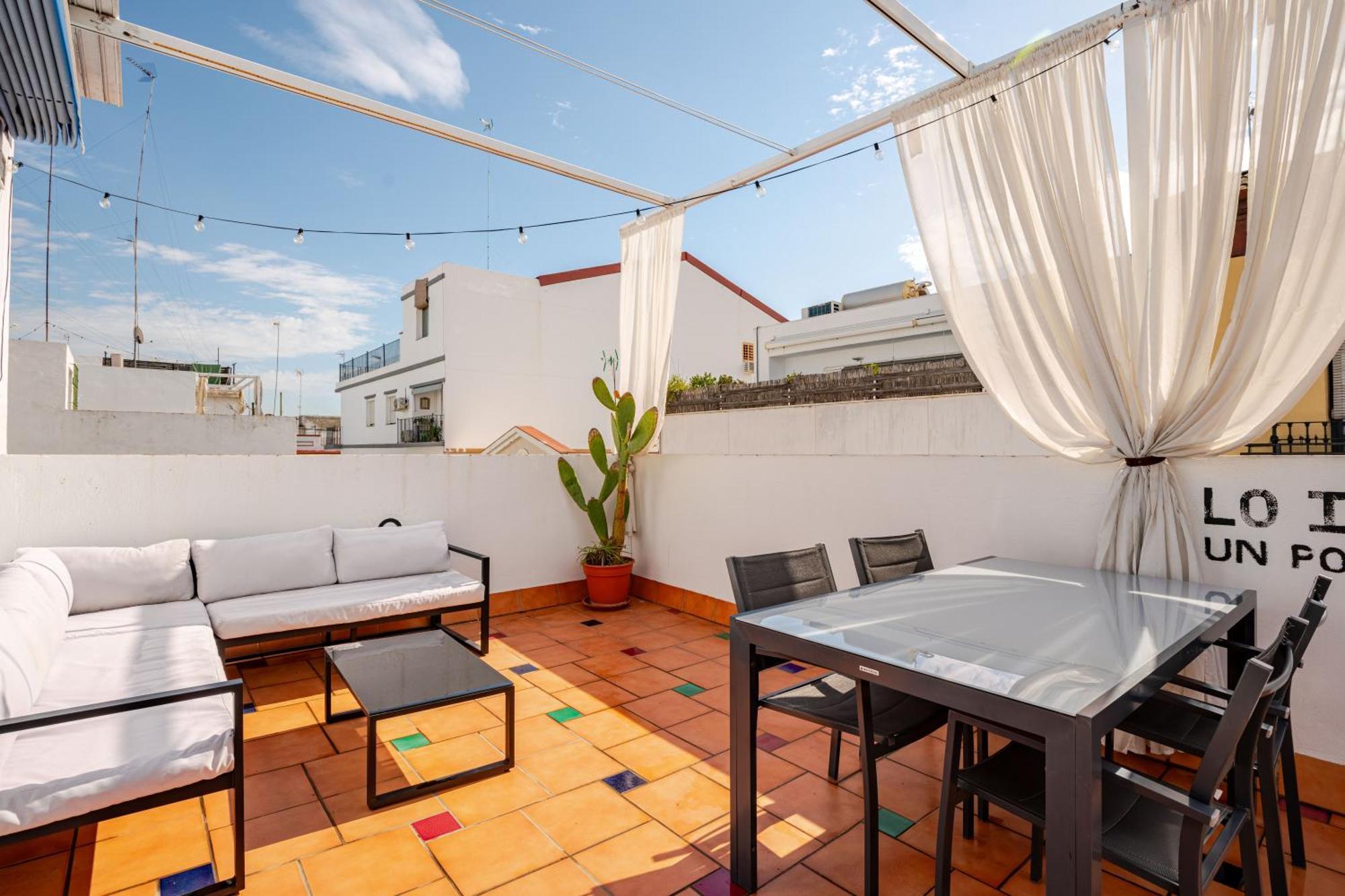 Apartamento Ático la Azotea con terraza PRIVADA Sevilla Exterior foto